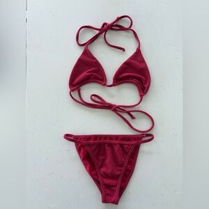 House of Harlow x Revolve Red high waist bikini XS